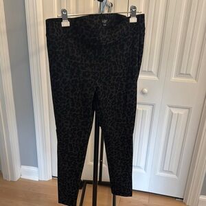 LOFT Black Leopard Print Pants